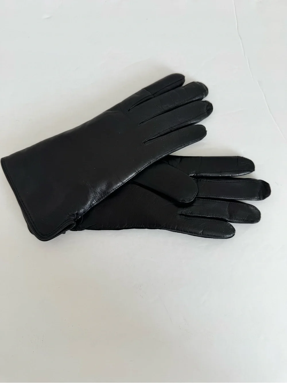 NEW Coach Leather Gloves with Cashmere lining Black size 7